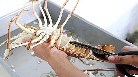 Vietnamese Street Food - FRIED TAMARIND LOBSTER Can Tho Vietnam
