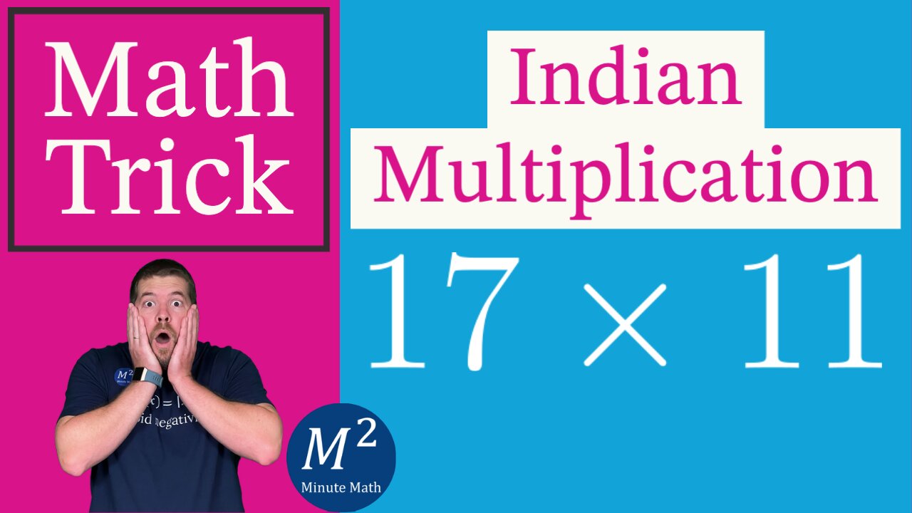 Indian Multiplication Trick - 17x11 - Minute Math Tricks - Part 42 #shorts