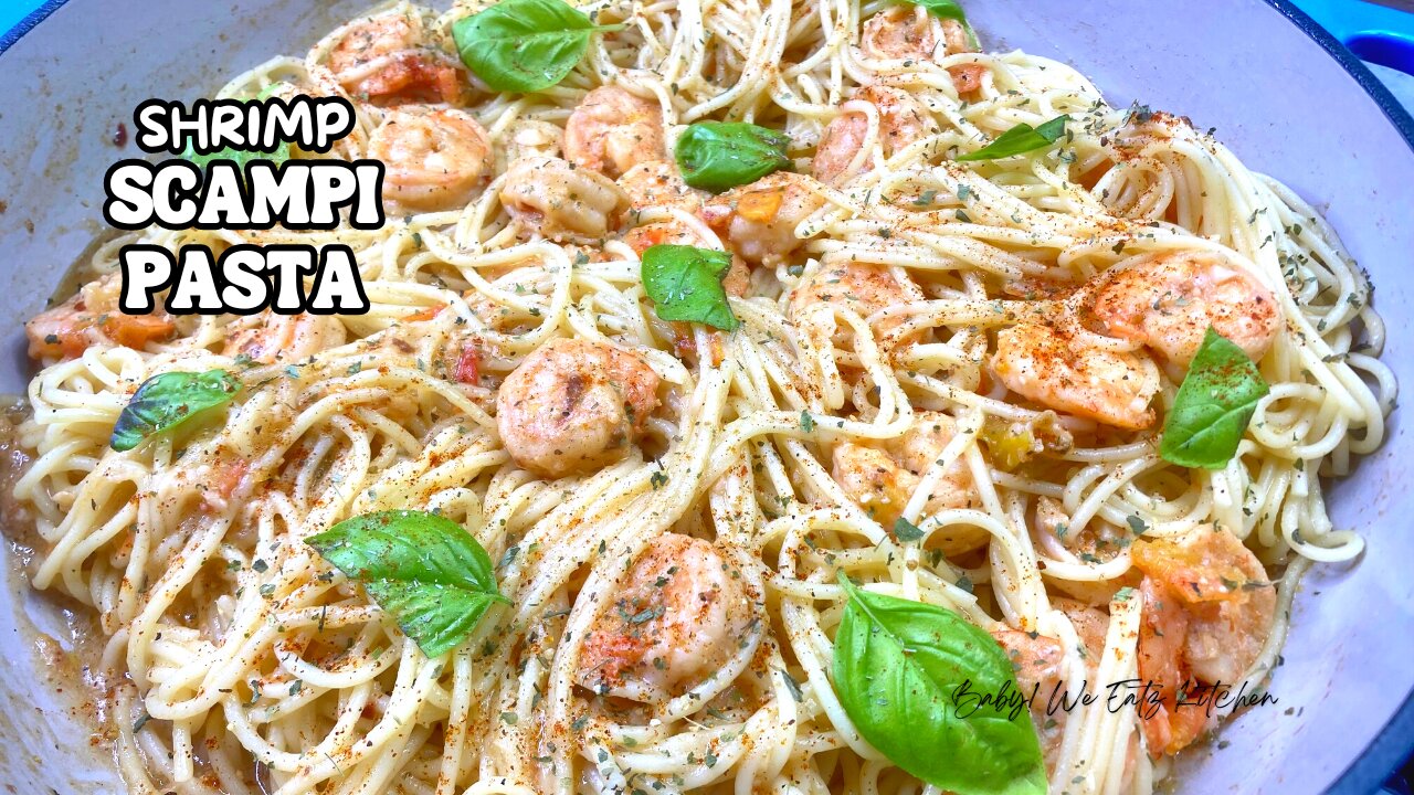 Lemon Garlic Butter Shrimp Scampi Pasta