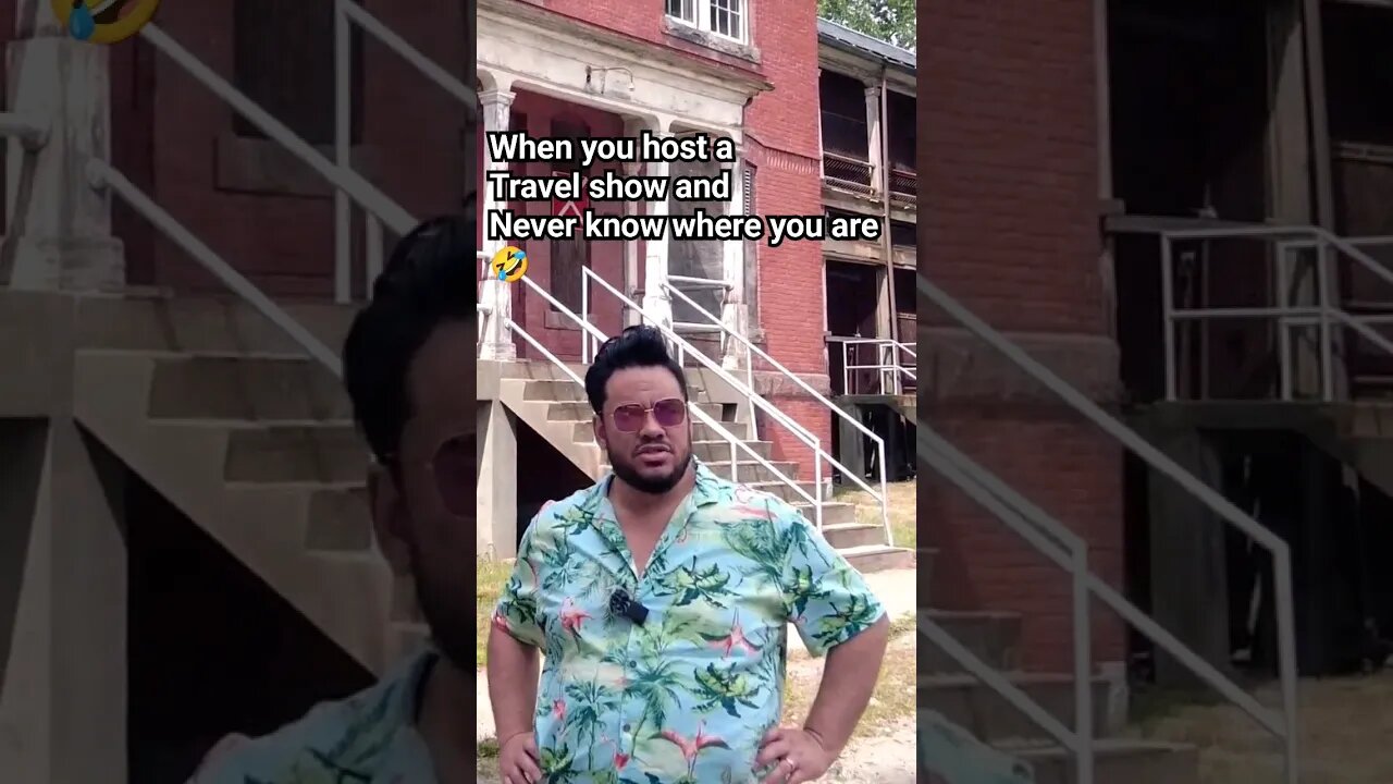 When you host a #travel show and never know where you are 🤣 #shorts #bloopers #shortsvideo #asylum
