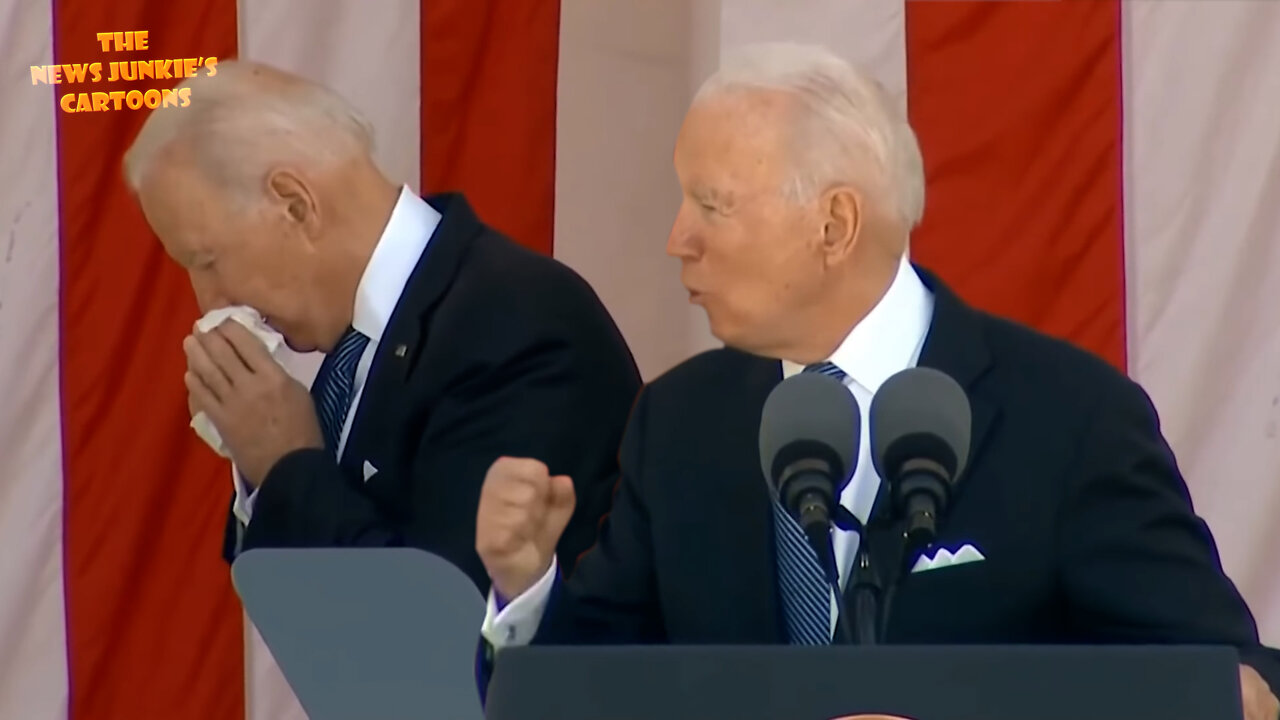 A year ago today: Biden yelling during Memorial Day speech.