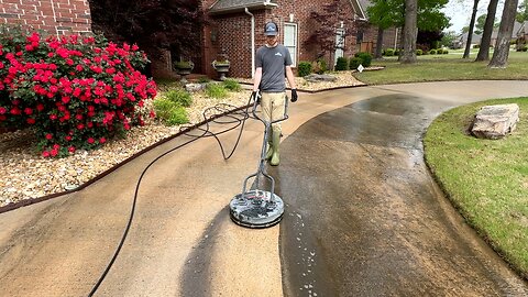 He seemed RELUCTANT when I offered to clean his ENORMOUS driveway at no cost