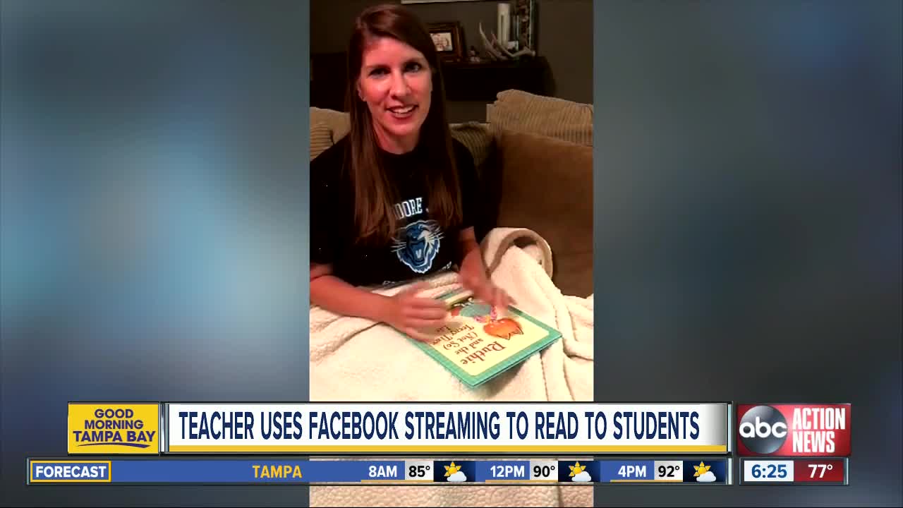 Teachers uses Facebook streaming to read to students