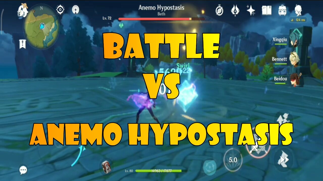 Battle vs anemo hypostasis mondstadt genshin impact