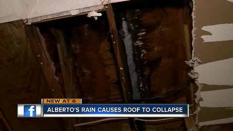 Alberto's rain causes 92-year-old woman's roof to collapse in New Port Richey