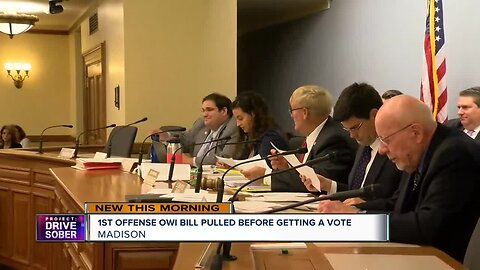 1st offense OWI bill pulled before getting a vote