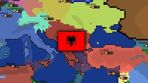 Trying to conquer the world with Albania (Modern Day) - Ages Of Conflict World War Simulator