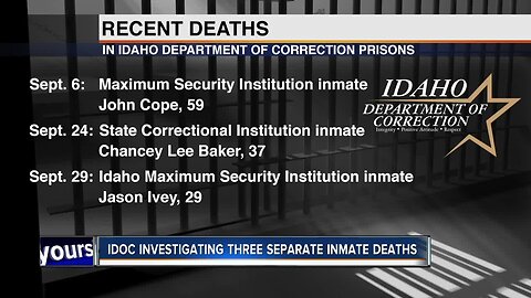 Three apparent inmate suicides in IDOC prisons in only one month