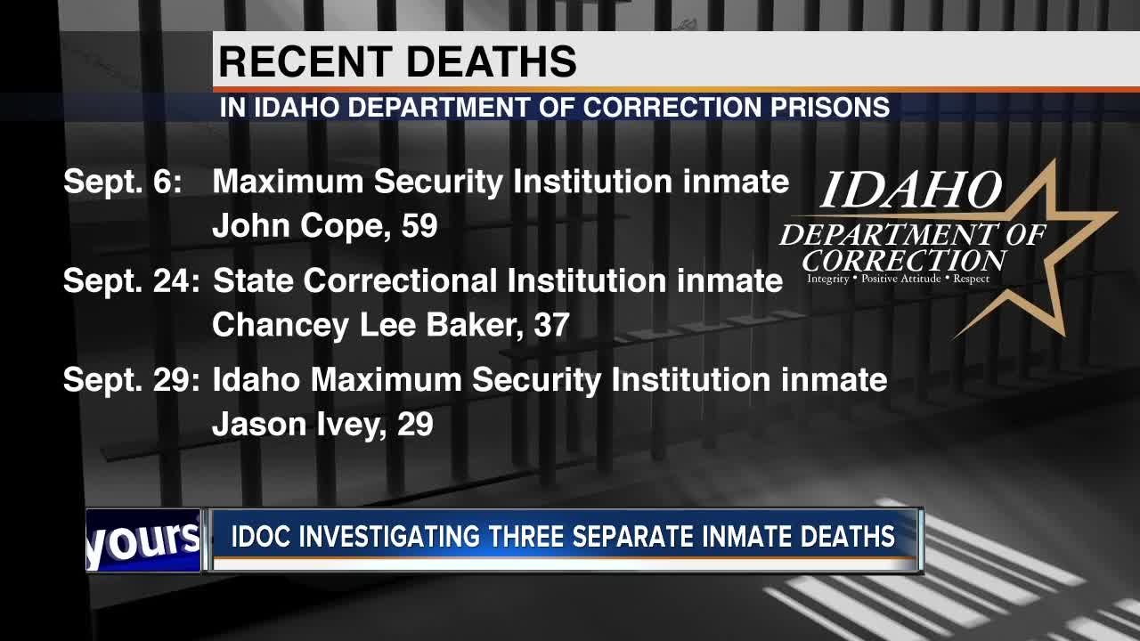 Three apparent inmate suicides in IDOC prisons in only one month