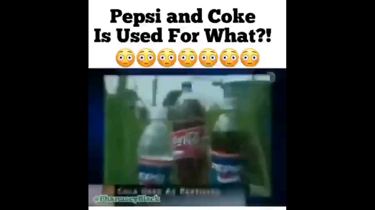 Pepsi and Coke is used for pesticides!