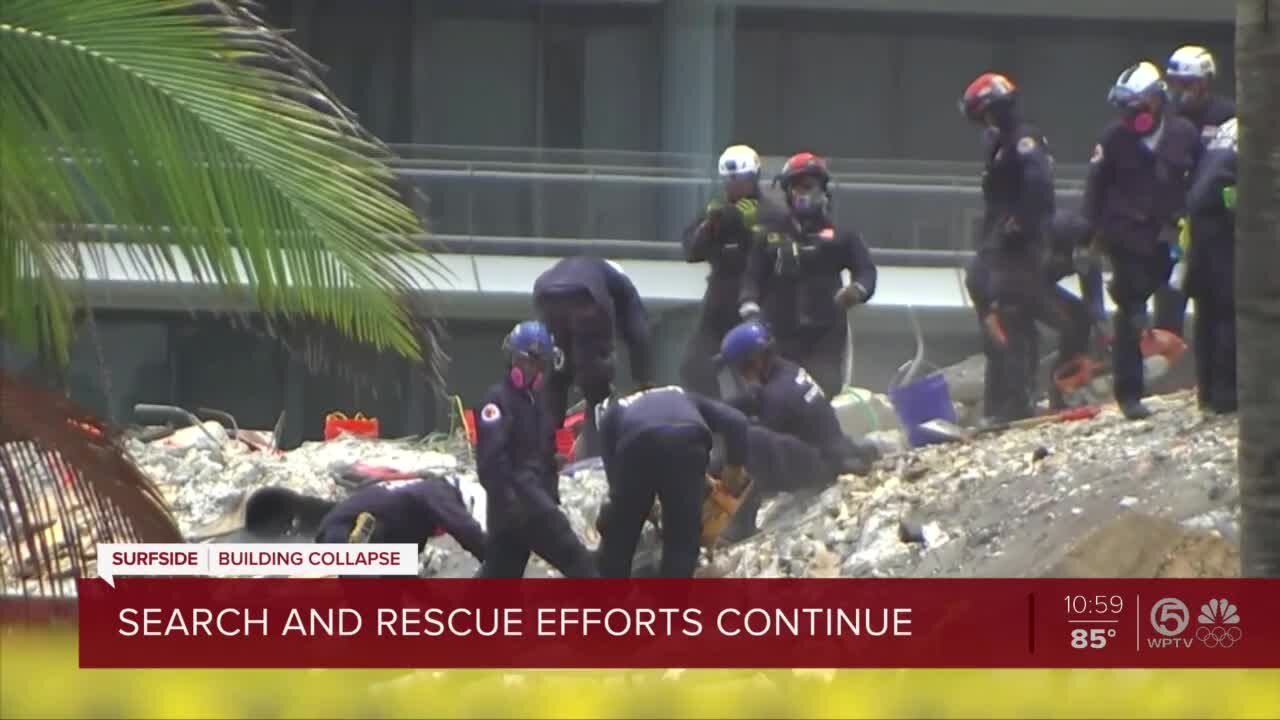 Search-and-rescue at Surfside condominium enters sixth day