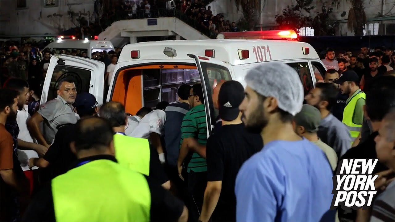 Hundreds killed at Gaza hospital amid conflicting claims