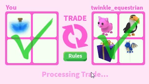 TRADING AWAY MY FLY POTION GOT ME THIS!... Roblox adopt me trading