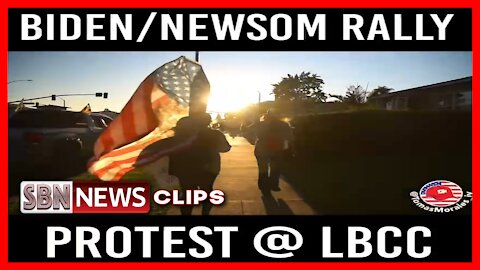 Biden/Newsom Rally Protest at LBCC - 3741
