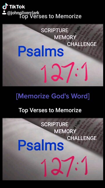 Top Verses To Memorize, Psalms 127:1