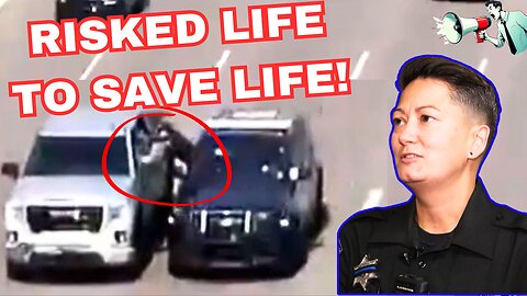 Daredevil Michigan cop risks her life, to save an elderly man