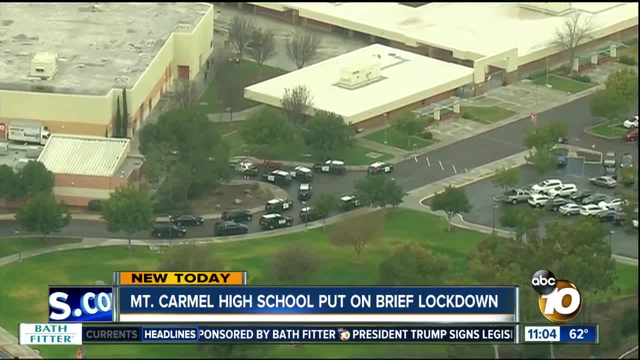 Mt. Carmel High put on lockdown