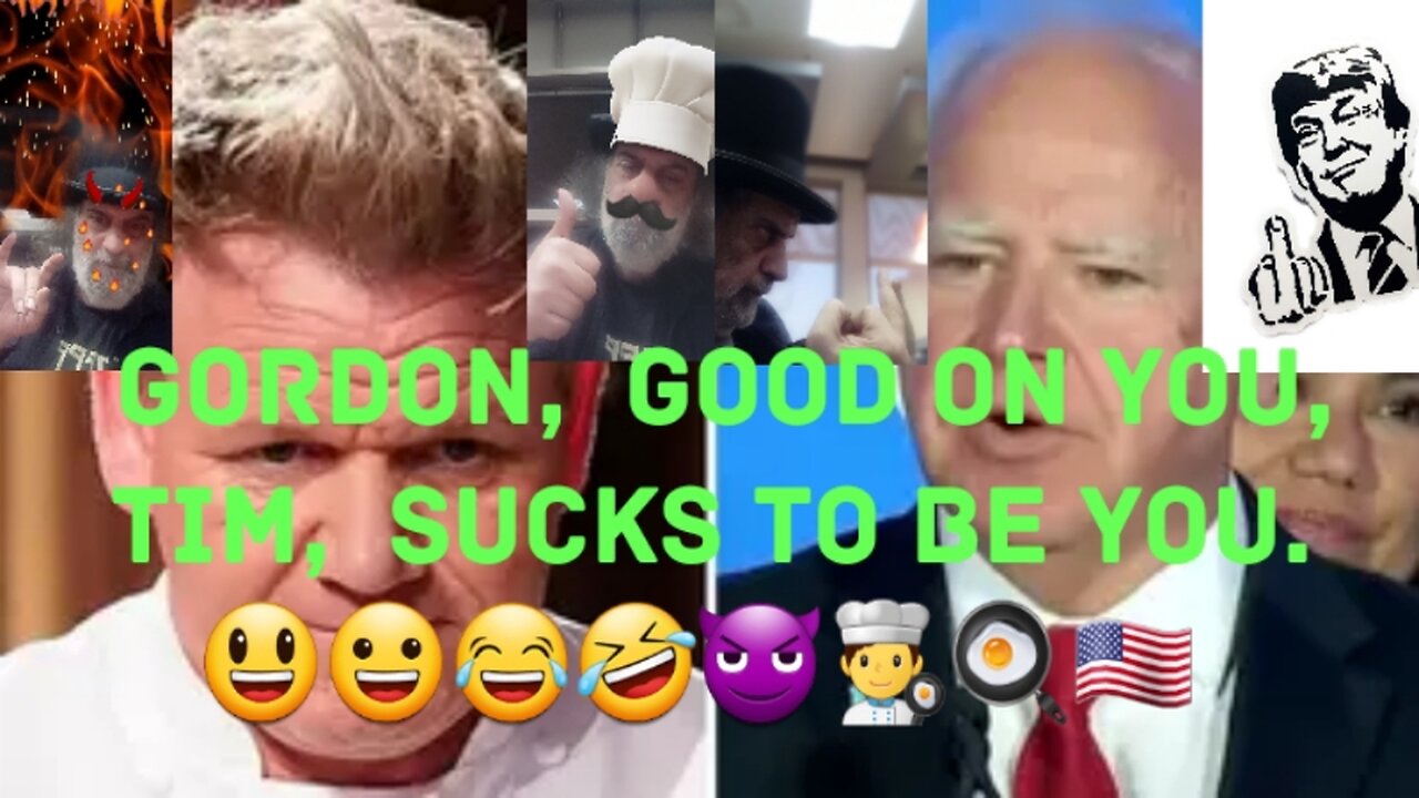 Tim Walz Gets! Kicked Out By Gordon Ramsay. 😃😀😂🤣😈👨‍🍳🍳🇺🇸