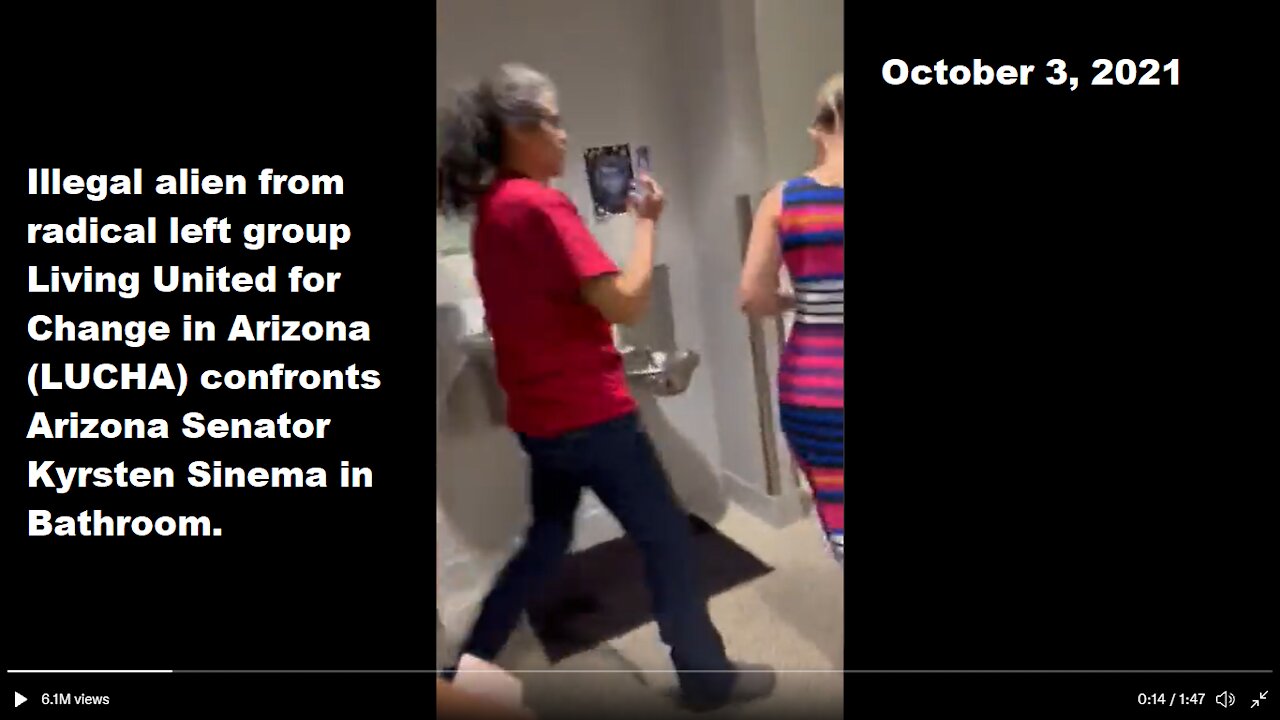 LUCHA confronts Arizona Senator Kyrsten Sinema in Bathroom