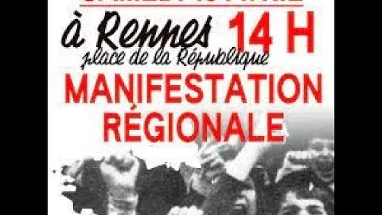 Video 1 de la Manifestation a Rennes du Samedi 15 Avril 2023