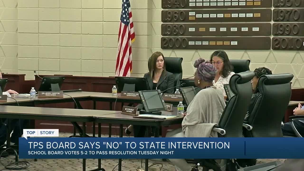 TPS Board Says "No" to State Intervention