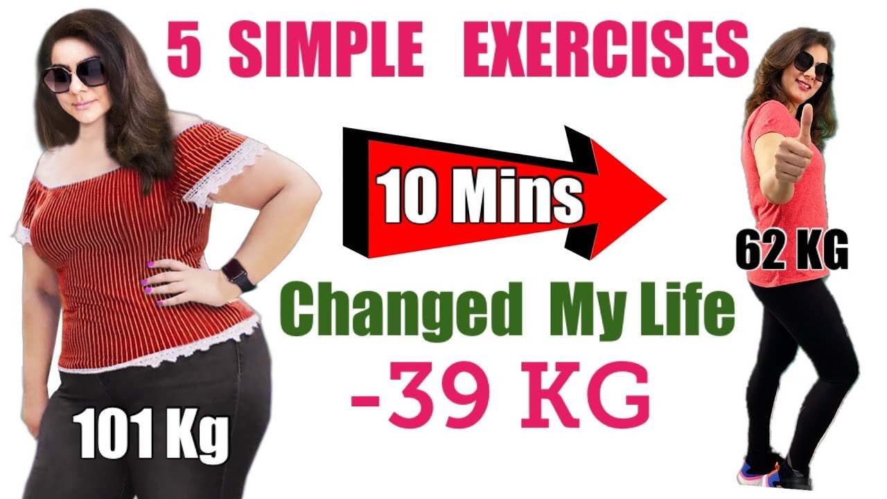 5 Easy Exercises For Weight Loss At Home | 5 Simple Exercises To Shape Your Body