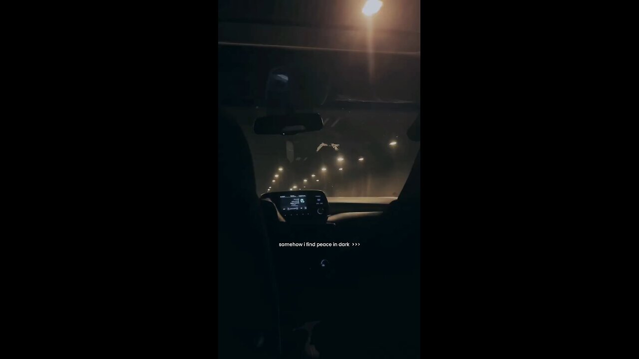 I find peace in dark
