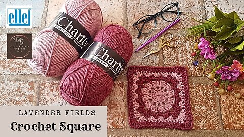 The lavender fields crochet square