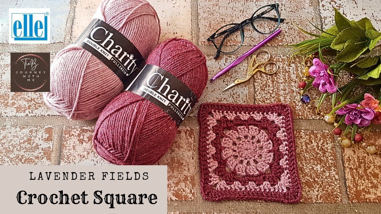 The lavender fields crochet square