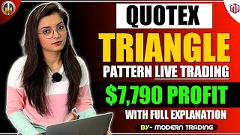 Make $7790+ LIVE PROFIT 🤑🤑BY USING TRIANGLE PATTERN ON QUOTEX