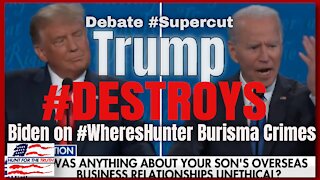 Dont Miss SuperCut How #Trump Destroyed #Biden On #Hunter Burisma and Corruption at the last Debate