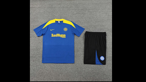 👉🏻⚽️ 2024/25 Inter Milan Adult Blue Short Sleeve Training Kit