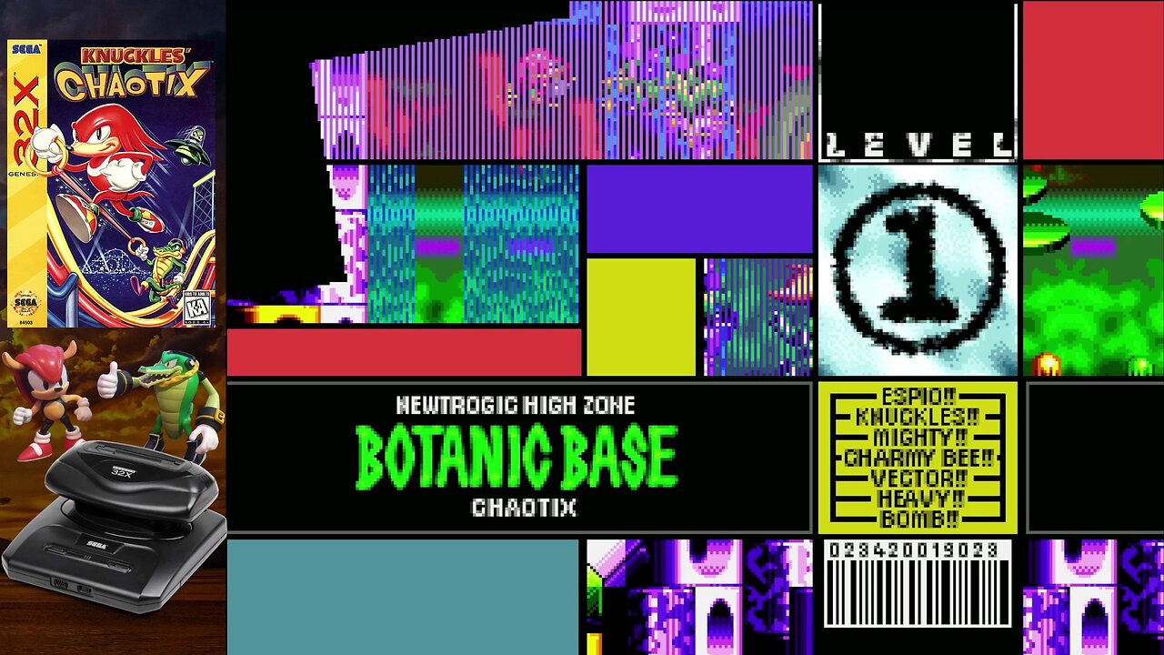 Knuckles' Chaotix (Sega 32x) - [Botanic Base Level 1]