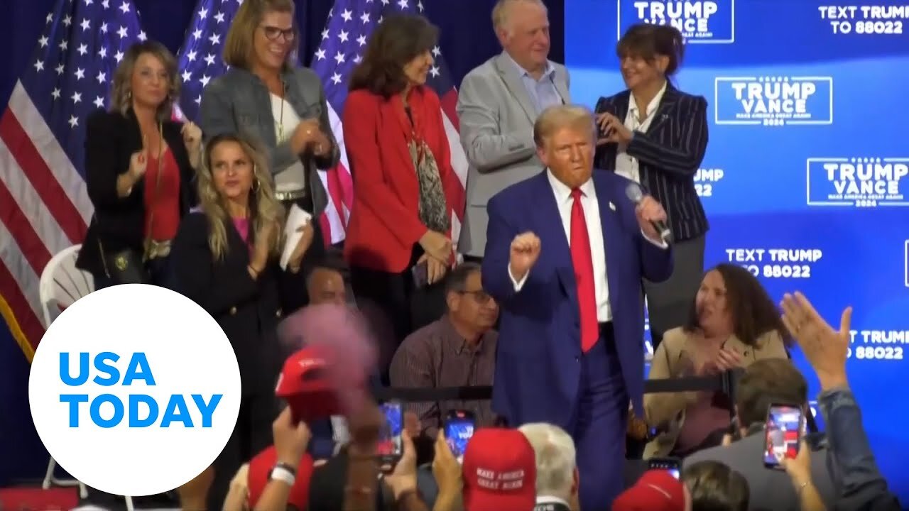 Trump starts 'musical fest' at town hall in Pennsylvania _ USA TODAY