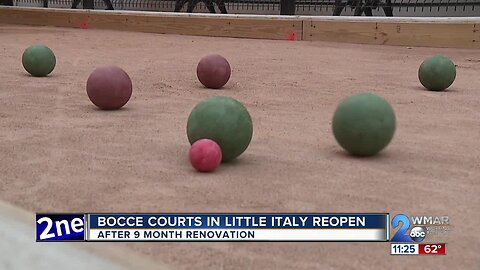 Grand reopening held for Bocce courts in Little Italy