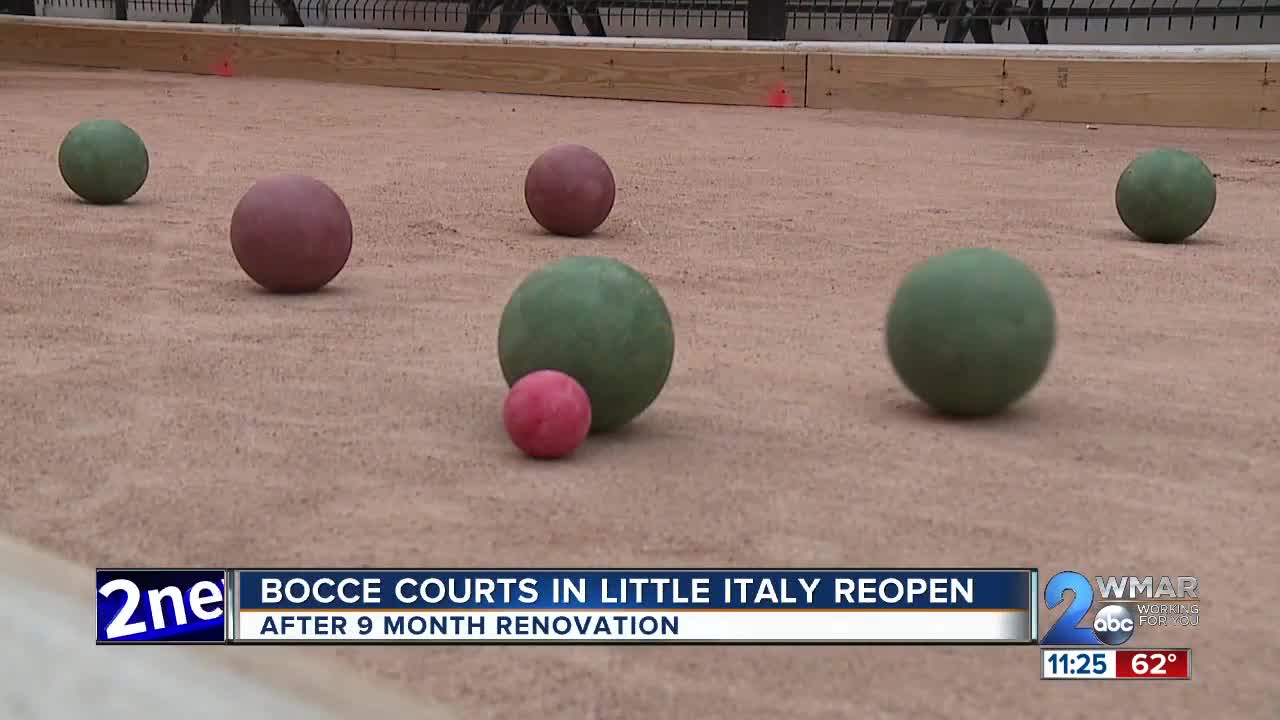 Grand reopening held for Bocce courts in Little Italy