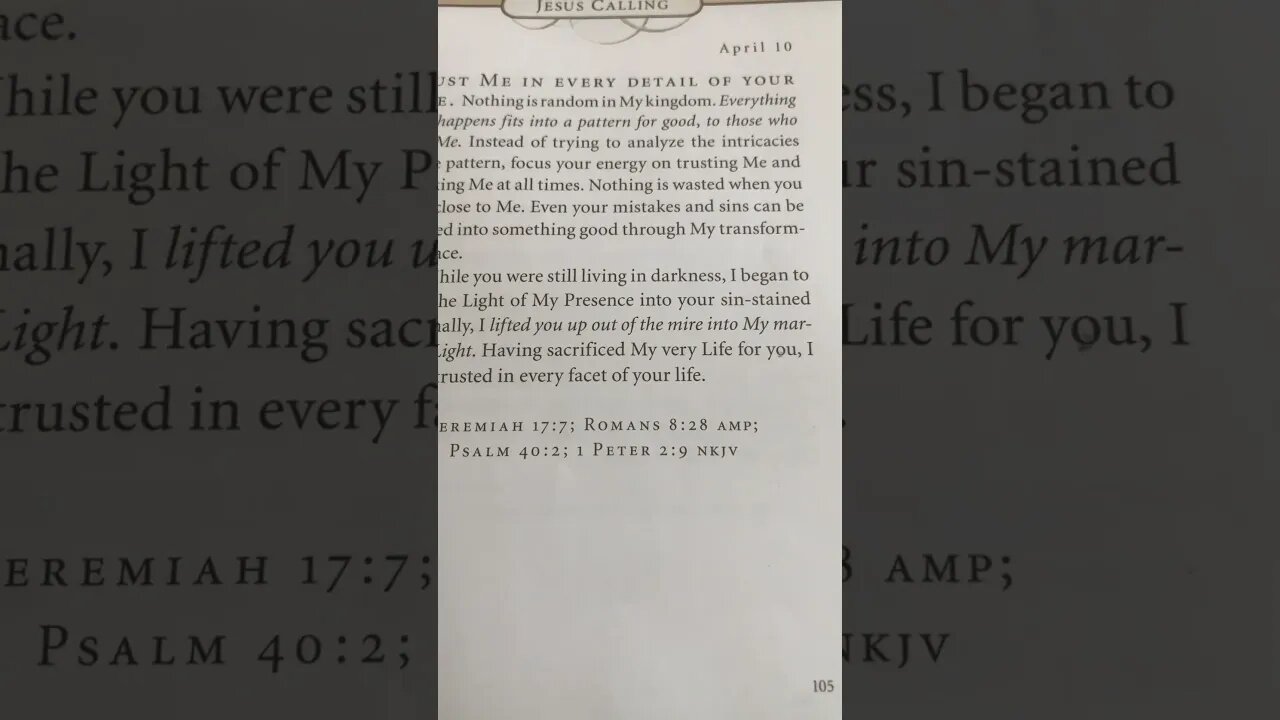 Lord’s Message April 10th
