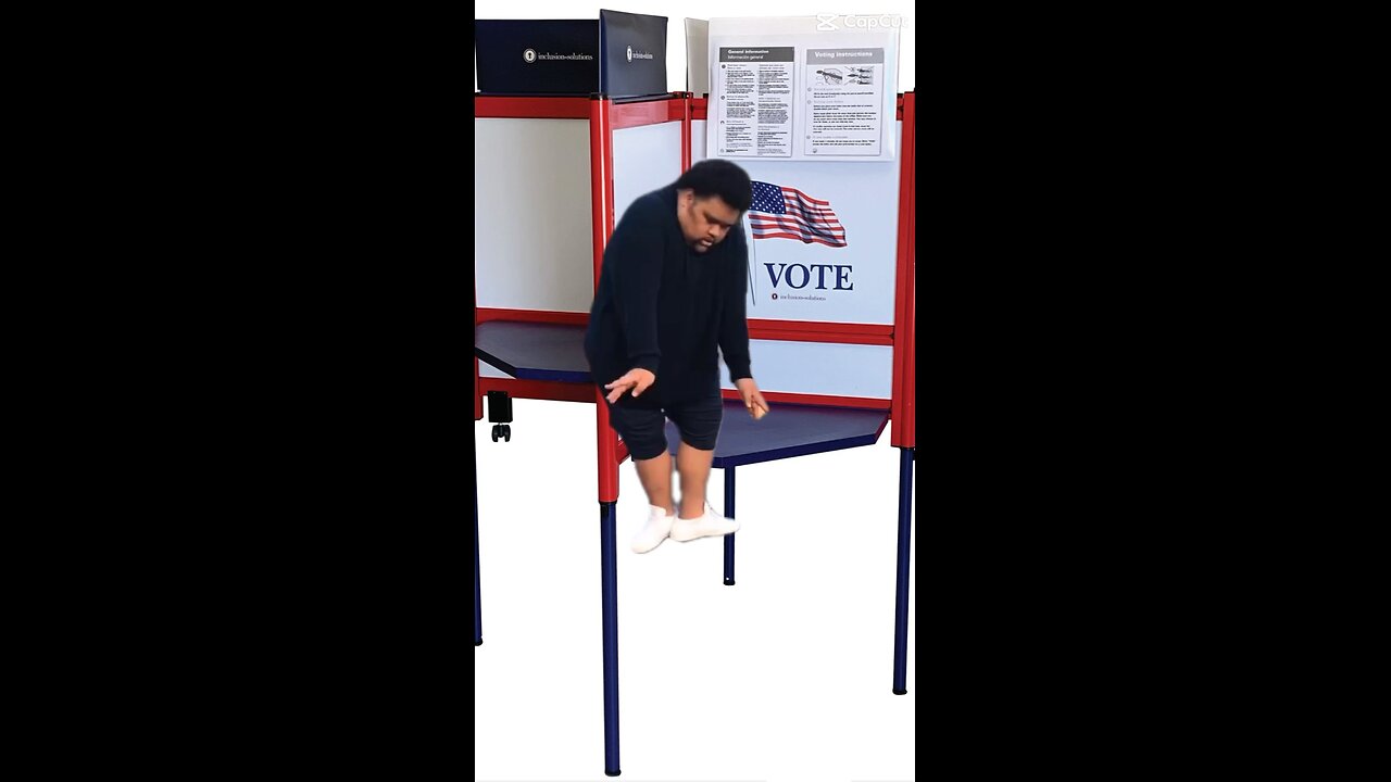Me in the voting booth voting for Trump for a third time