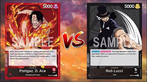 One Piece TCG Fire Fist Ace VS Rob Lucci!!