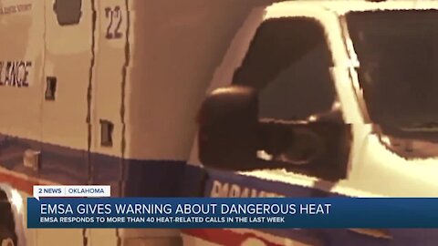 EMSA urging the public to prepare for heat after responding to 40 heat-related illness in seven days