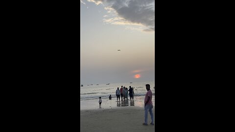 Beautiful sunset in Goa beach