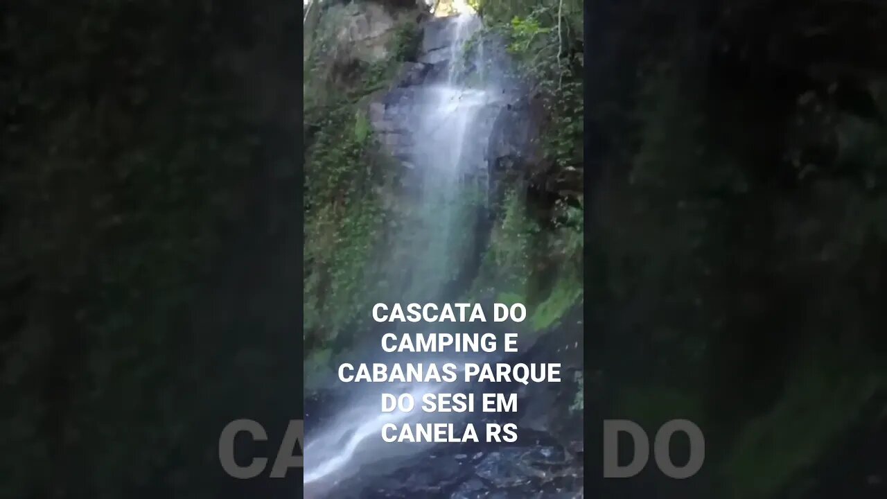 CASCATA DO CAMPING E POUSADA PARQUE DO SESI EM CANELA RS #camping #cabana #cascata ☎️54 3282.5300