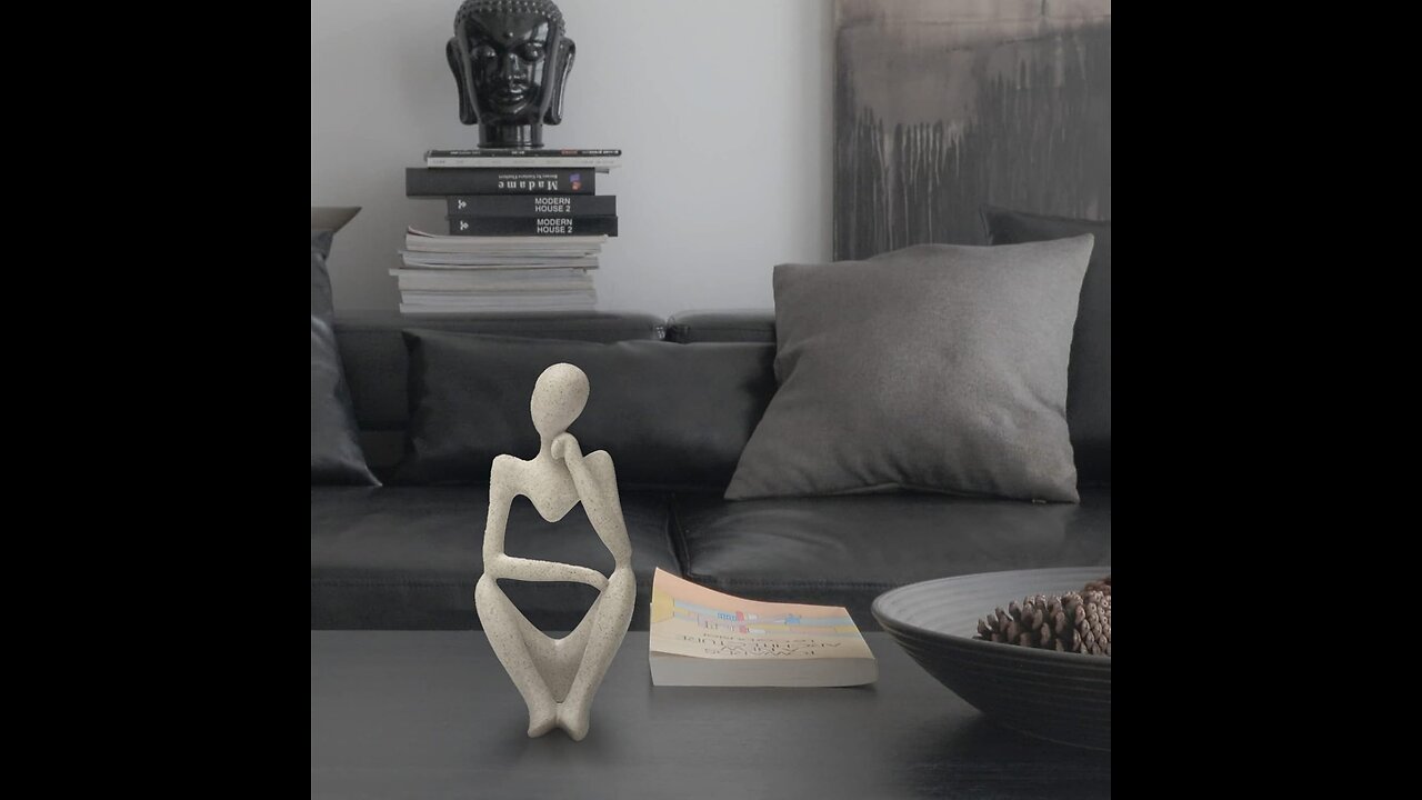 Elegant Abstract Thinker Statue – Perfect Modern Home Decor Accent ✨