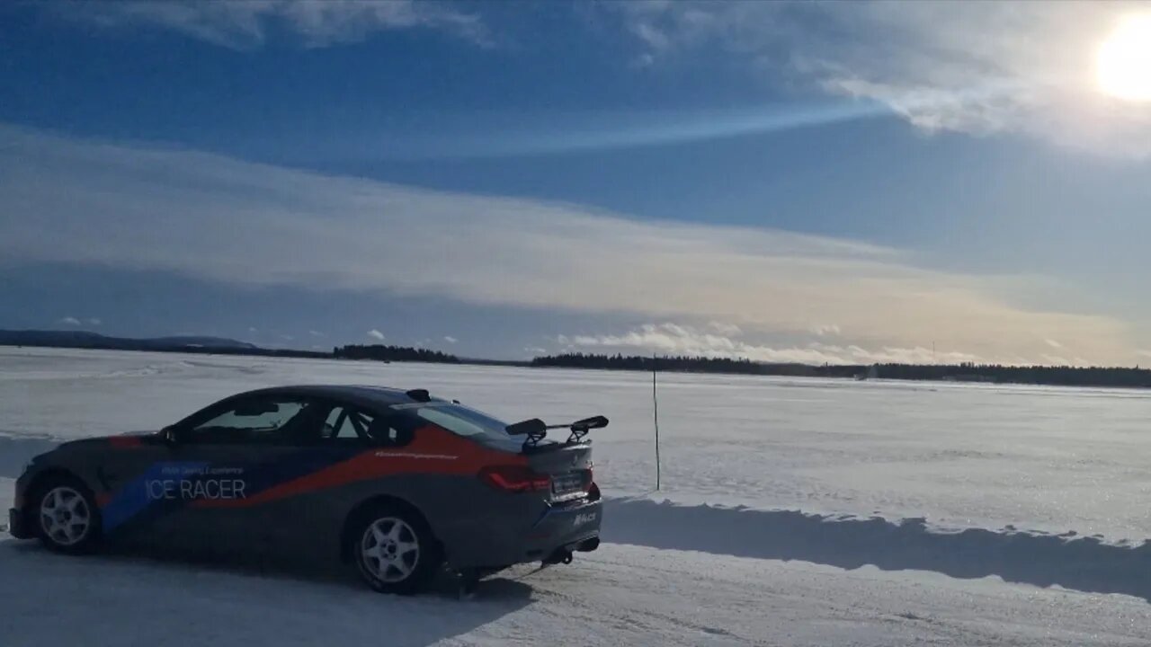 BMW M4 CS icedrifting on spikes in Arjeplog, Sweden. BMW Ice Training Plus was superfun! [4k 60p]