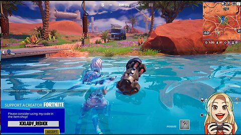 Recover health or gain shields in an Oasis Pool-Fortnite