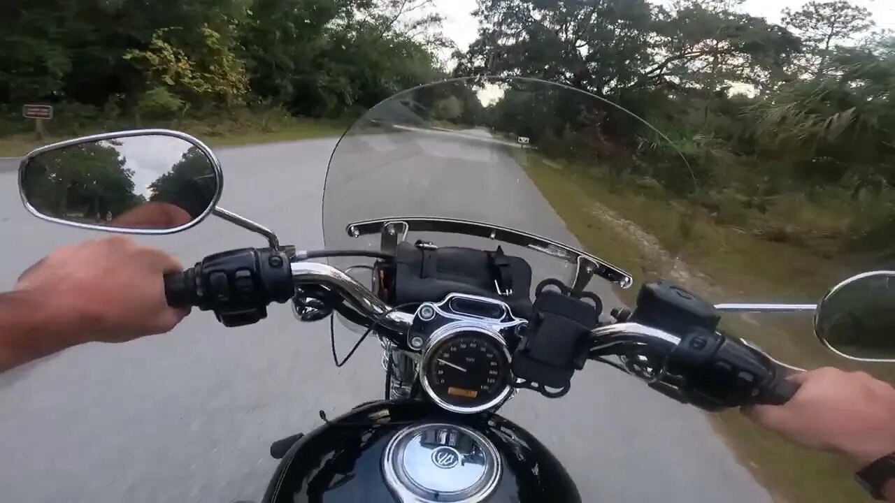 silver springs state park campground on my motorcycle