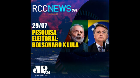 Pesquisa mostra Lula na frente de Bolsonaro a pouco mais de 60 dias da eleição