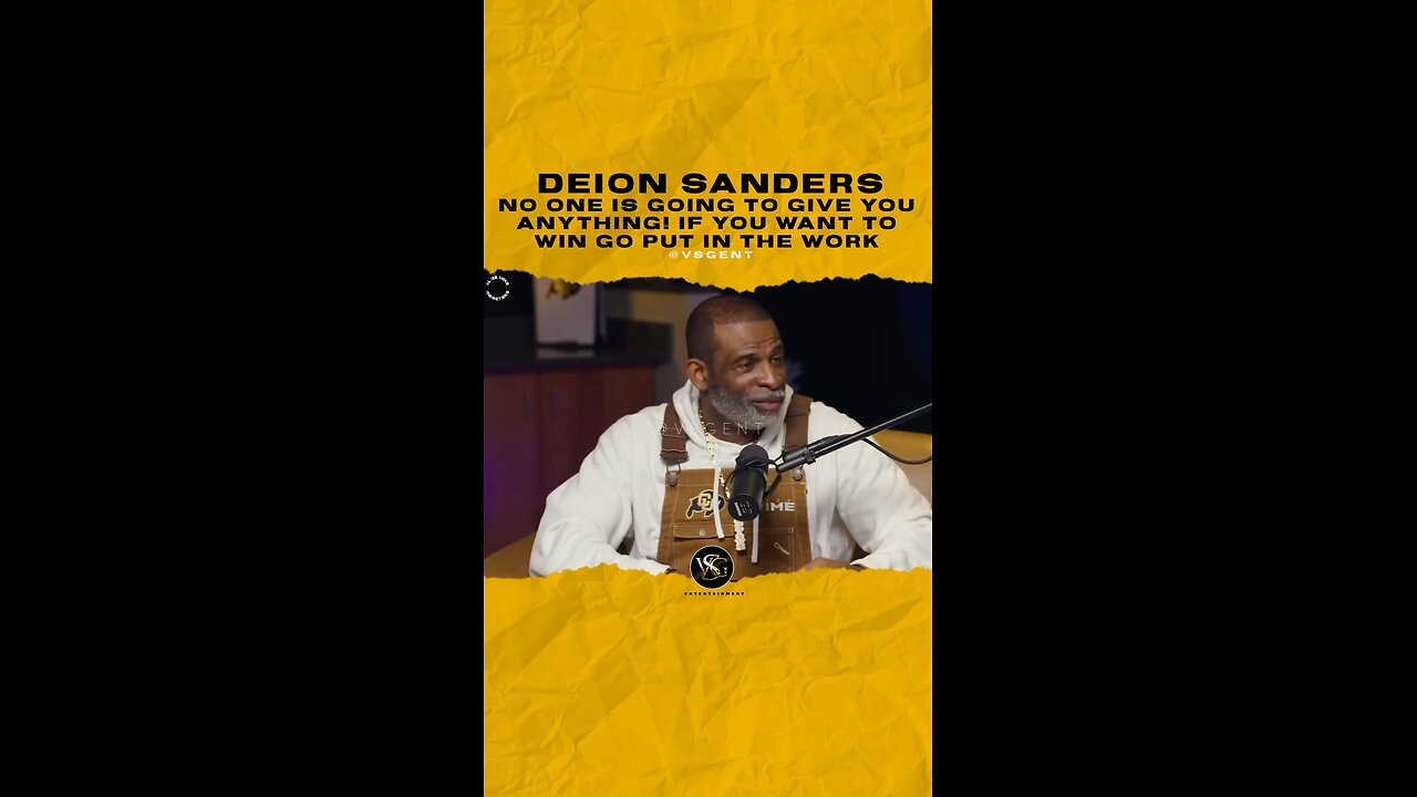 @deionsanders No one is going to give you anything! If you want to win go put in the work