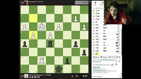 Online Rated Chess Match #18 On PC With Live Commentary