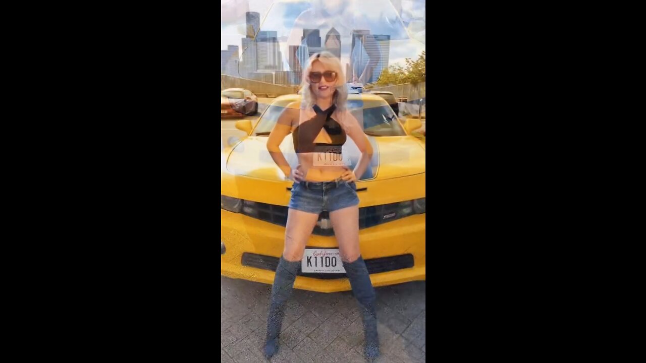 Camaro SS and beautiful blondie